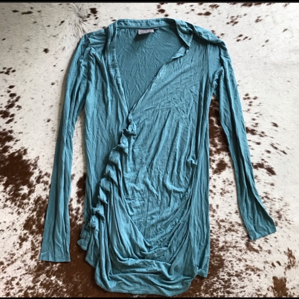 Vanessa Virginia asymmetrical long sleeve top S
